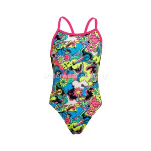 FUNKITA Girls Single Strap One-Piece Swimsuit - Smash Mouth 