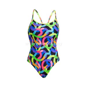 FUNKITA Womens Diamond Back One-Piece Swimsuit - Got Worms 
