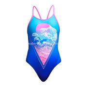 FUNKITA Girls Diamond Back One-Piece Swimsuit - Flying Flipper