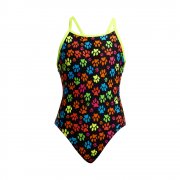 FUNKITA Girls Diamond Back One-Piece Swimsuit - Pawsome